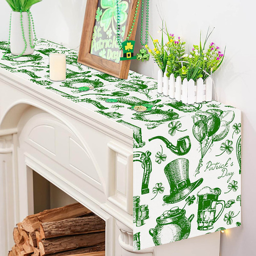 Mantel M Mantel Con Flores Para El Día De San Patricio, Parq