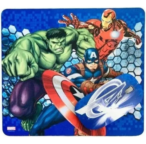 Kit Mouse Inalambrico Y Pad Mouse Avengers