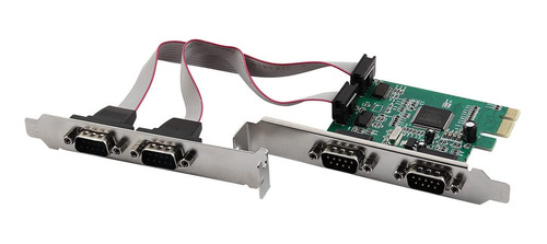 Qtqgoitem Pci-e Express 4 Puerto Db-9 Serial Rs232 Tarjeta