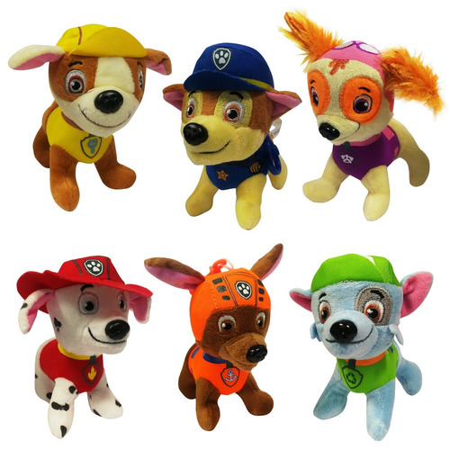 Peluches Llavero 12cm Paw Patrol Patrulla Canina X6 Unidades