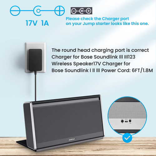 Cargador Nfgekt De 17 V For Bose Soundlink Iii Iii/2 3 W...
