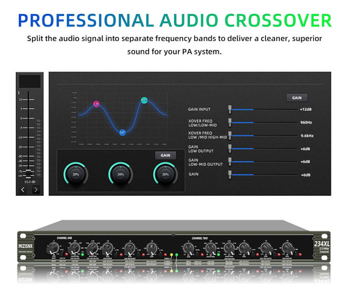 Crossover De Audio Profesional, 2/3 Vías Estéreo/ 4 Vías ...