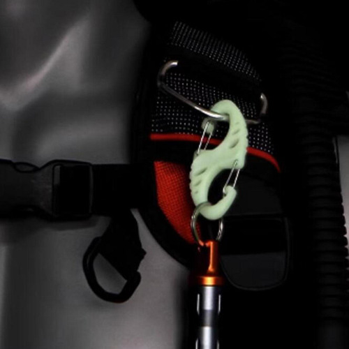 Mosquetón De Buceo Luminoso Clip Ganchos A Presión Para