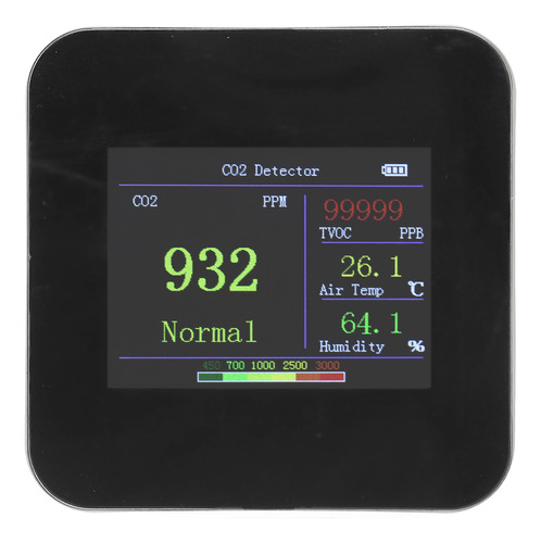 Monitor De Calidad Del Aire Y Detector De Temperatura Interi