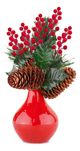 A W Tallos De Frutos Rojos, Paquete De 48 Bayas Navideñas X