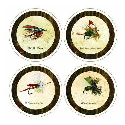 Posavasos Absorbentes Coasterstone  Arnie Fisk-fishing Flies