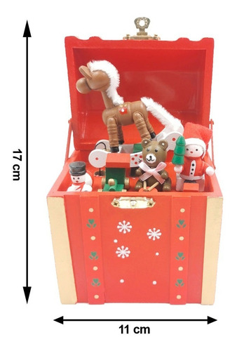 Imagen 3 de 6 de Adorno Navideño Running Caja Musical Baúl