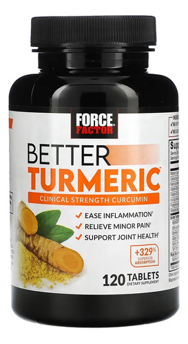 Force Factor Better Turmeric Para La Ilamación 120tabs