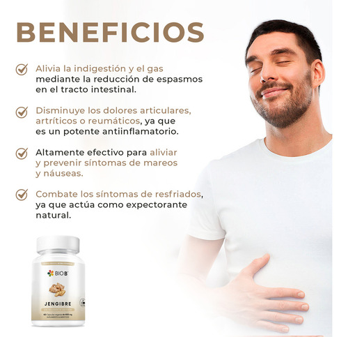 Bio B 3 Pack De 60 Cápsulas Jengibre
