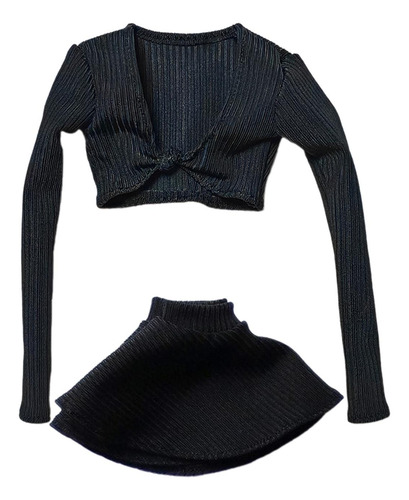 Falda Para Mujer A Escala 1:6, Vestido Informal Retro Negro