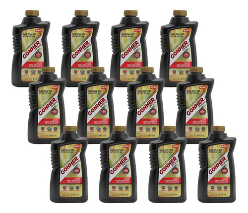 Aceite Motor 0w20 100% Sintetico Api Gonher .946lt (12pza)