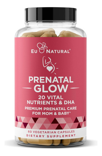 Glow Vitaminas Prenatales Para Mamá Y Bebé Con Dha Sabor Vainilla