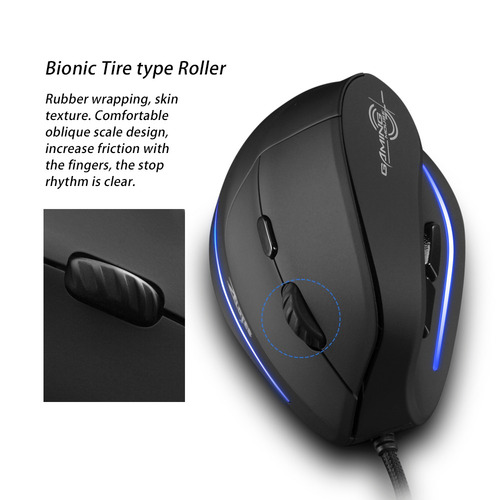 Imagen 6 de 9 de Mouse Vertical Inlámbrico Ergonómico 4recargable 3200 Dpi