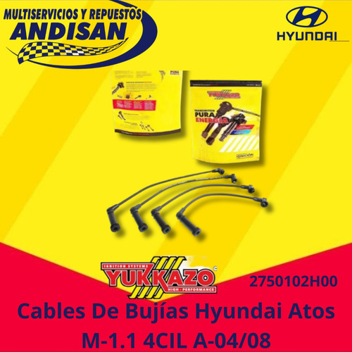 Cables Para Bujias Hyundai Atos M-1.1 4 Cil. A-04/08