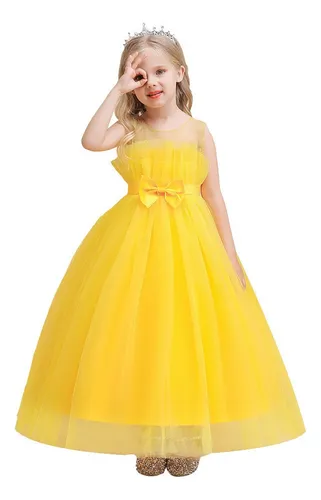 Vestidos amarillo para niñas hotsell