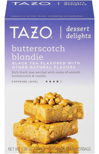 Tazo Caramelo Blondie Postre Delicias Bolsitas De Té Té Negr