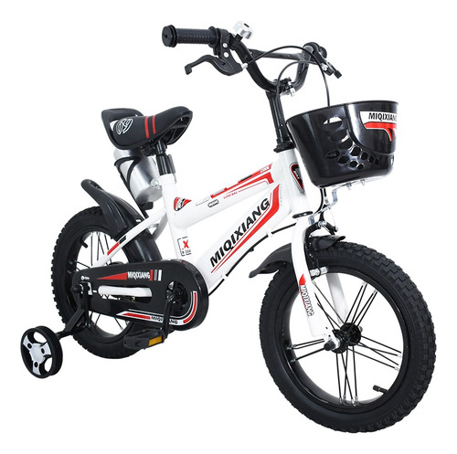 Bicicleta Infantil Rodada 14 Canastilla Y Ruedas De Apoyo Rojo - Blanco 14 "