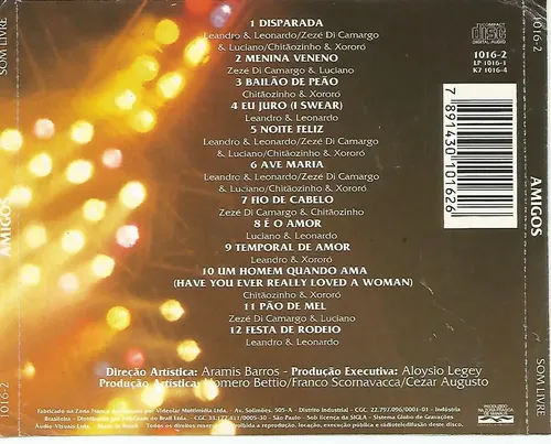 4 Cds - Amigos - 1, 2, 3 E 99 - Chitão, Xororó, Leandro Zezé