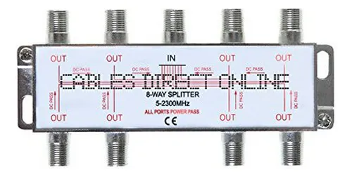 Divisor De Antena Coaxial 8 Puertos Mhz Para Cable Rg6 Rg59