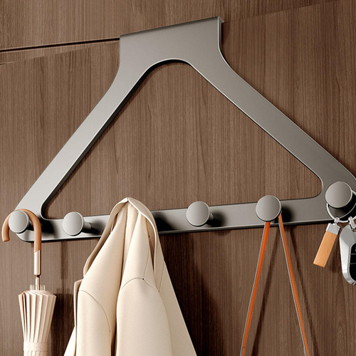Gancho Triangular Para Colgar Toallas Sobre La Puerta, Gris