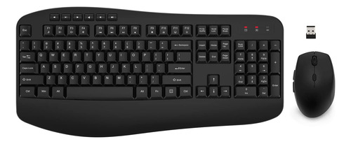 Combo Teclado Y Mouse Inalámbrico, Edjo 2.4g, Teclado Grande