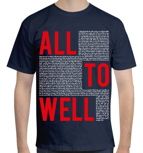 Playera Con Diseño All To Well Letras Blancas