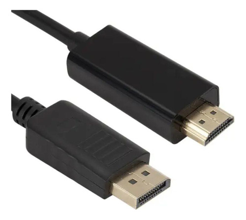 Cable Displayport Male X Hdmi Male de 3.0 metros, color negro