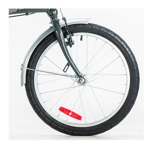 Imagen 4 de 8 de Bicicleta Futura Origami Rodado 20 Pulgadas Plegable Gris