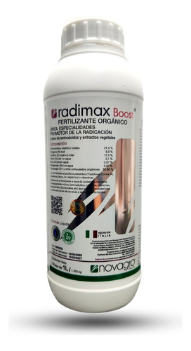 Enraizante Orgánico Aminoacidos Radimax Boost Hidroponía 1 L
