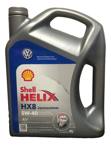 Aceite Shell Helix Hx8 Profesional 5w40 4 Litros Chevcar