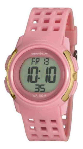 Relógio Speedo 80652l0evnp2 Digital Pulso Rosa Dourado Cor do fundo Cinza