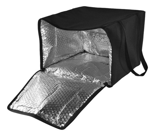Bolso Termico Bici Moto Delivery 6 Pizzas 30x37x37cm Reparto Color Negro