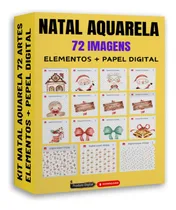 Comprar Kit 72 Imagens Natal Aquarela Png Natalinas Para Gráficas