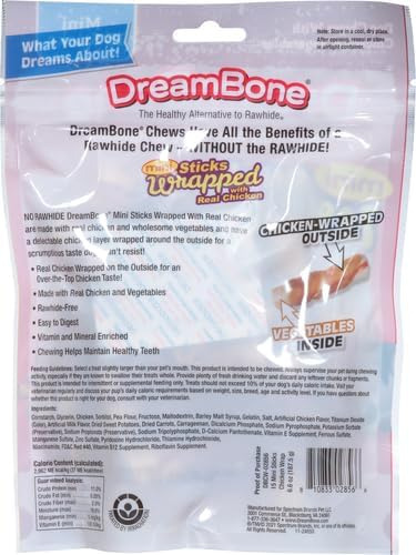 Dreambone, Mini Palitos Envueltos En Pollo Real, 15 Unidades