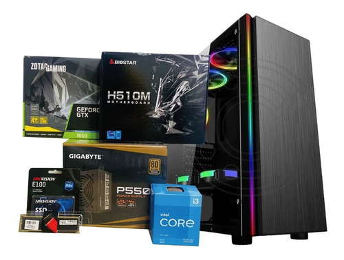 Pc Cpu Gamer I3 10100 + Gtx 1650 + 16 Gb Ram + 256 Gb Ssd 