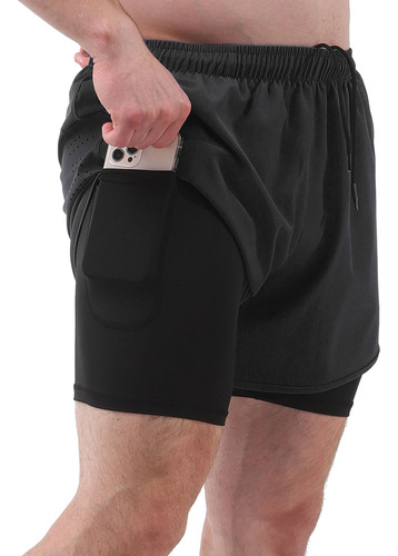 Pantalones Cortos Quick Fitness Para Hombre Con Forro De Cic