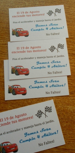 100 Tarjetas Personales Infantiles Personalizadas