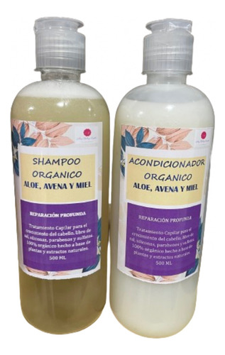 Shampoo Reparación Profunda De Aloe Vera, Avena Y Miel 