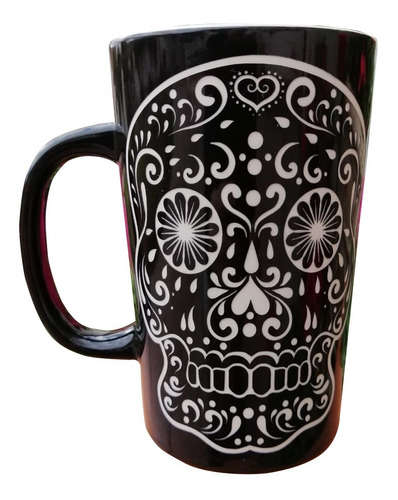 Taza Grabada En Bajo Relieve Calaverita De Azúcar 15oz