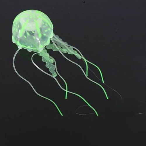 Medusas Artificiales Coloridas Y Brillantes Peceras Acuario