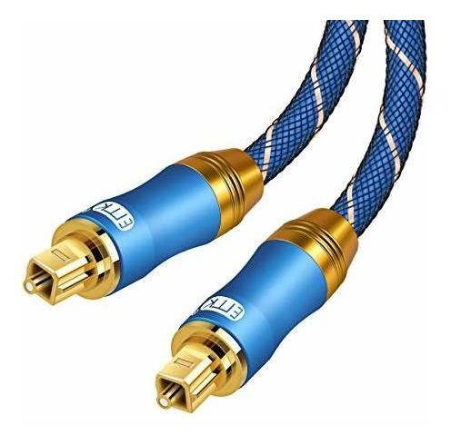 Cable De Audio Óptico 10 Pies Toslink Cable De Nylon T...