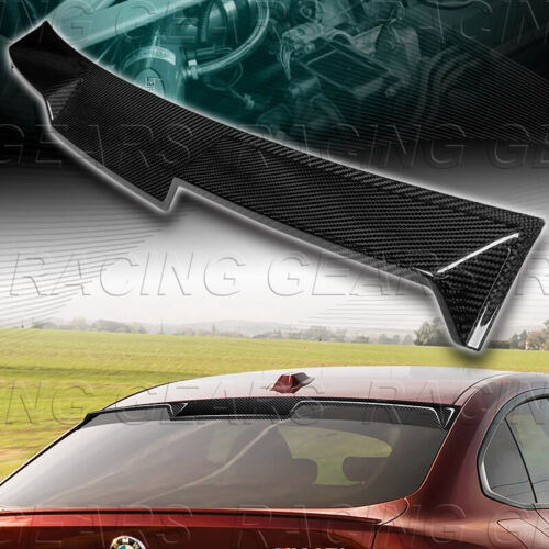 Real Carbon Fiber Rear Roof Spoiler Wing Fit 21-23 Bmw 4 Mmi