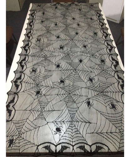 Mantel En L Para Decoración De Encaje Para Halloween, Camino