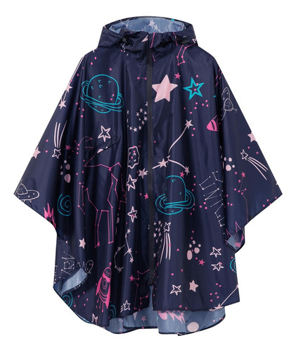 Saphirose Poncho De Lluvia Ligero Para Ninos, Chaqueta Imper