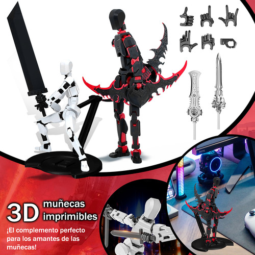 Cddgl 2 Figura Articulada Dummy Multi-jointed Movable Con Soporte, Añadir paquete de armas