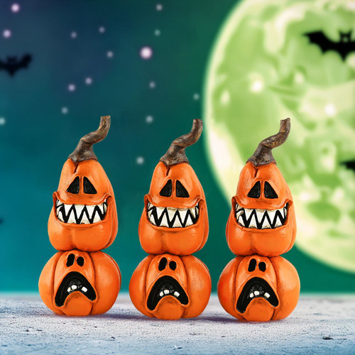 2 Estatuilla De Resina De Halloween, Adornos Calabaza