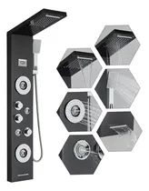 Comprar Panel De Ducha De Baño Negro Columna De Ducha De Inoxidable