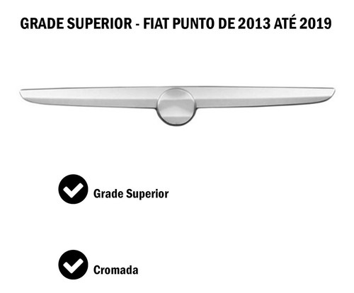 Grade Superior Cromada Fiat Punto 2015 2016