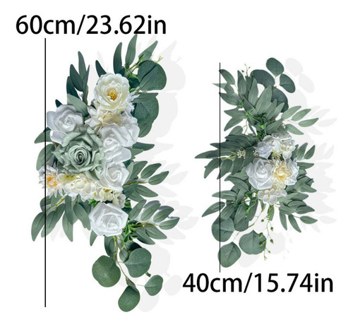 2 Pçs Flores Cadeira Casamento Premium Decoração Mesa/escada