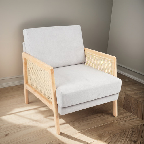 Sillon Madera Rattan Harmony - Gris